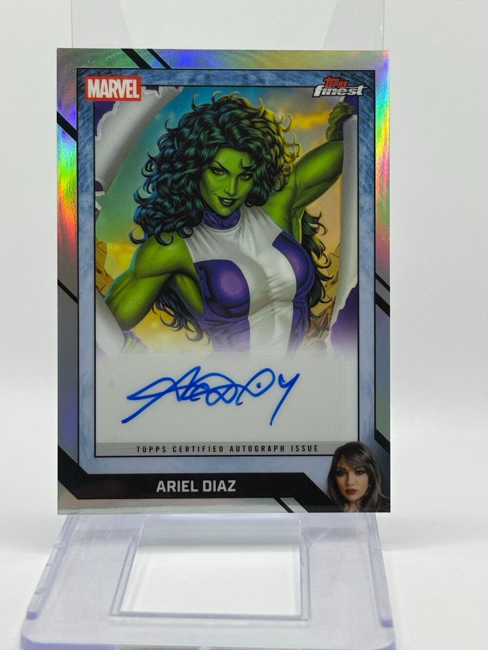2026 Topps Finest Marvel Fantastic 4 Ariel Diaz Artist Refractor Auto She-Hulk